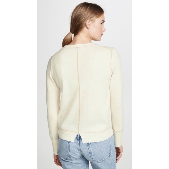 Habitual • Sora Sweater merino wool cashmere knit ivory cream soft pullover - Picture 11 of 11